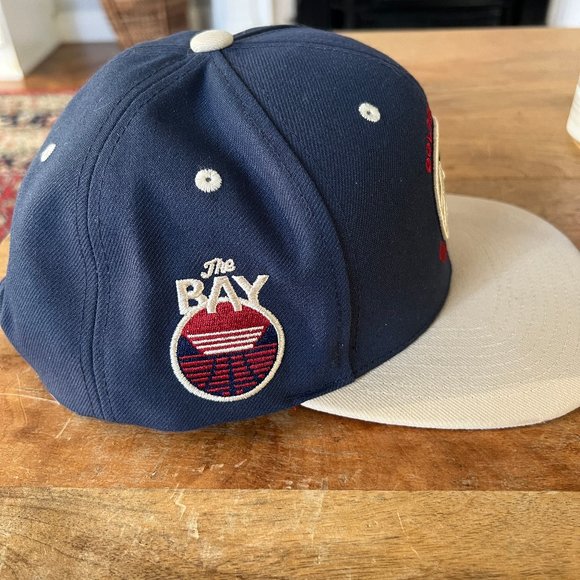 Mitchell & Ness Custom Blue/Red/Tan Flat Bill Cap - Golden State Warriors - Picture 3 of 6